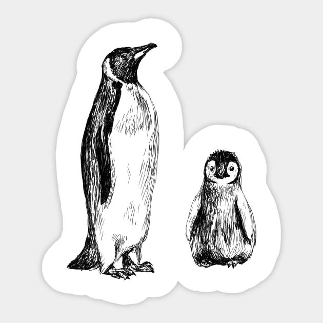 Penguin Print Sticker by rachelsfinelines